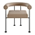 Stylish Fabric & Metal Chair 3D model small image 6