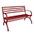 Rust-Resistant Red Steel Bench 3D model small image 1