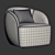 Seamless Textured 3D Model Armchair 3D model small image 2