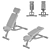 Adjustable Technogym Bench (Eng) 3D model small image 6