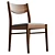 Luxury Dining Armchair, Green Beech Wood 3D model small image 4