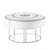 Large White Round Ottomans Set 3D model small image 6