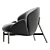 Luxurious Chic Rica Armchair 3D model small image 4