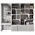 Custom Wardrobe Composition with Decor 3D model small image 2