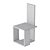 Sleek Quadrato Chair Design 3D model small image 5