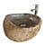 Handcrafted Stone Sink Artistry 3D model small image 1