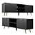 INDIO Black & Gold TV Cabinet 3D model small image 2