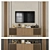 Modern TV Wall Set with 60" TV 3D model small image 2