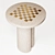 Travertine Brass Inlay Game Table 3D model small image 2