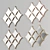 Geometric Gold Rhombus Mirror 3D model small image 4