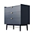  PENELOPE 3-Drawer Dark Blue Dresser 3D model small image 3