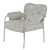 Modern Chic Replica Bollo Armchair 3D model small image 1