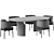 Modern VIDA Table and Akiko Chair 3D model small image 7