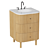 Modern Bathroom Vanity Set with Marble Countertop 3D model small image 3