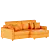 Lille Velvet Stone Corner Sofa 3D model small image 5