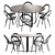 Musico Dining Set by Lee Broom 3D model small image 3