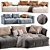 Sleek Pixel Modular Sofa Ensemble 3D model small image 2