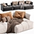 Sleek Pixel Modular Sofa Ensemble 3D model small image 3