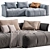 Sleek Pixel Modular Sofa Ensemble 3D model small image 4