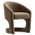 Sleek Ronaldo Dining Chair 3D model small image 2