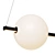 Airy Opal Glass Linear LED Suspension 3D model small image 3