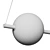 Airy Opal Glass Linear LED Suspension 3D model small image 5