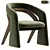 Modern Teak Olga Dining Chair 3D model small image 1
