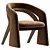 Modern Teak Olga Dining Chair 3D model small image 2