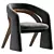 Modern Teak Olga Dining Chair 3D model small image 3