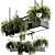 Neoclassic Pendant Light with Plants 3D model small image 1
