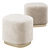 Ciro Square Brown Pouf 3D model small image 1
