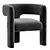 Stylish Boucle Fabric Armchair 3D model small image 4