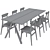 Elegant Carradale Dining Set 3D model small image 6