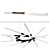 Handmade LED Glass Pendant Lamps 3D model small image 1