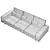 Modern Three-Seater Sofa by FENDA 3D model small image 4