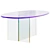 Shimmer Oval Glass Dining Table 3D model small image 4