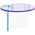 Round Shimmer Glass Dining Table 3D model small image 3