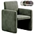 Elegant Kima Dining Chair 3D model small image 2