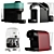 Premium Coffee Makers Set: Lavazza, Nespresso, Philips 3D model small image 1