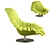 Modern PBR Bloom Chair 3D model small image 6