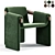 Elegant Sari Lounge Armchair 3D model small image 3