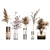 Modern Minimalist Dried Flower Bouquet 3D model small image 1