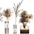 Modern Minimalist Dried Flower Bouquet 3D model small image 4