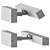 Modern Black Metal Wall Sconce 3D model small image 3