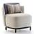 Stylish "Darrington" Armchair in Corona Legacy Mtl 3D model small image 1