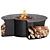  Designer Outdoor Fire Pit Table 3D model small image 10