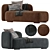 Sleek Storage Chaise Lounge 3D model small image 1