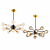 Double Dome Brass Chandelier 3D model small image 5