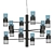 Ethereal LED Glass Chandelier Planets 3D model small image 1