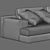 Modern Chaise Longue with Vray Render 3D model small image 4